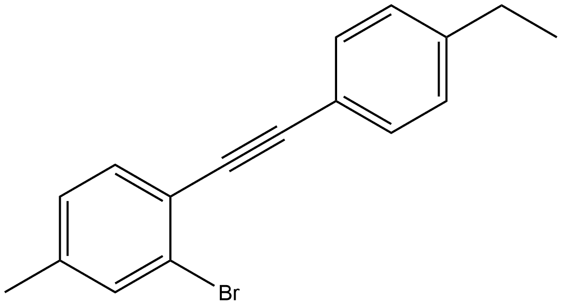 2-Bromo-1-[2-(4-ethylphenyl)ethynyl]-4-methylbenzene Structure