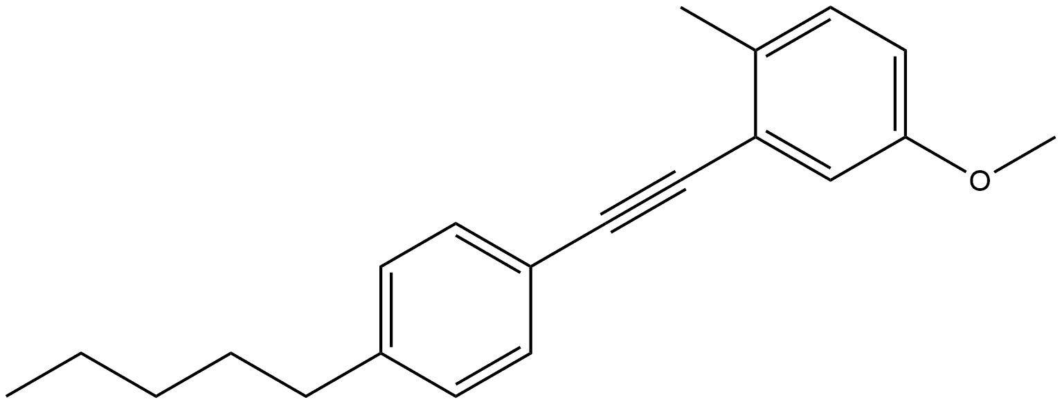 4-Methoxy-1-methyl-2-[2-(4-pentylphenyl)ethynyl]benzene Structure