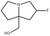 1H-Pyrrolizine-7a(5H)-methanol, 2-fluorotetrahydro- Struktur