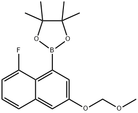 2-(8-氟-3-(甲氧基甲氧基)萘-1-基)-4,4,5,5-四甲基-1,3,2-二氧杂硼烷, 2621936-17-0, 结构式