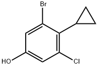 3-溴-5-氯-4-环丙基苯酚,2621936-23-8,结构式