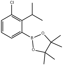 1,3,2-Dioxaborolane, 2-[3-chloro-2-(1-methylethyl)phenyl]-4,4,5,5-tetramethyl-|2-(3-氯-2-异丙基苯基)-4,4,5,5-四甲基-1,3,2-二氧苯甲醛