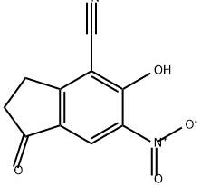 1H-Indene-4-carbonitrile, 2,3-dihydro-5-hydroxy-6-nitro-1-oxo-|2,3-二氢-5-羟基-6-硝基-1-氧基-1H-茚-4-甲腈