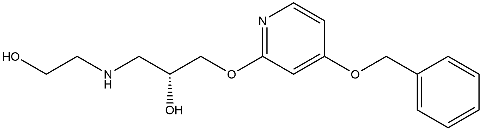 (R)-1-((4-(benzyloxy)pyridin-2-yl)oxy)-3-((2-hydroxyethyl)amino)propan-2-ol Structure