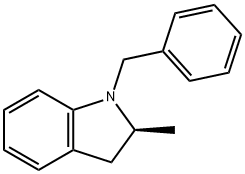 1H-Indole, 2,3-dihydro-2-methyl-1-(phenylmethyl)-, (2S)- Struktur