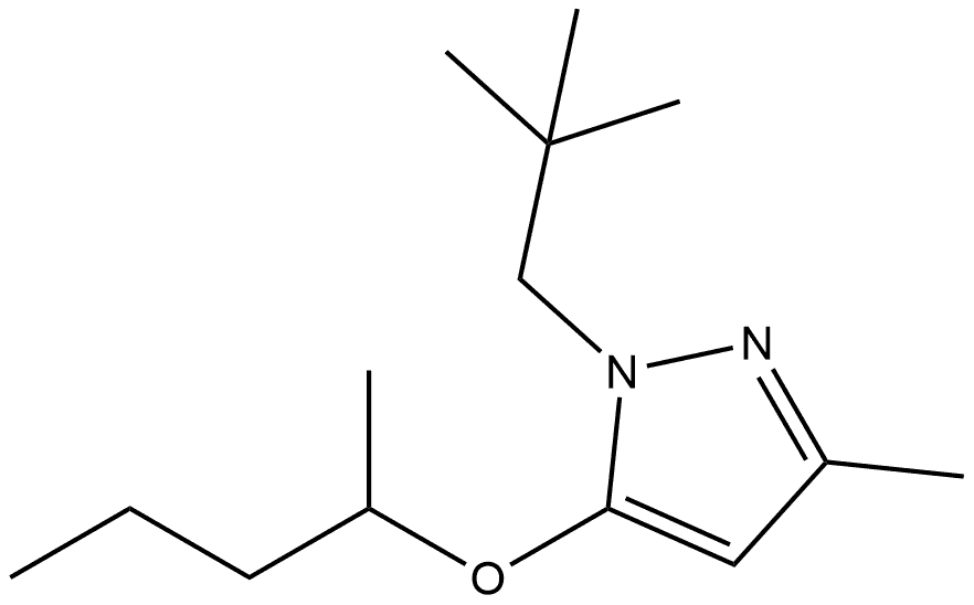 1-(2,2-dimethylpropyl)-3-methyl-5-(pentan-2-yloxy)-1H-pyrazole Structure