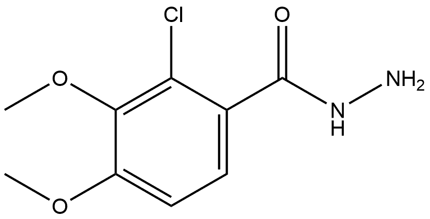 2-Chloro-3,4-dimethoxybenzoic acid hydrazide Structure