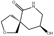 rac-(5R,9R)-9-hydroxy-2-oxa-7-azaspiro[4.5]decan-6-one 结构式