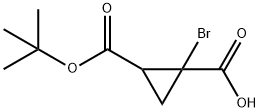 1-bromo-2-[(tert-butoxy)carbonyl]cyclopropane-1-carboxylic acid Struktur