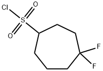 4,4-difluorocycloheptane-1-sulfonyl chloride Struktur
