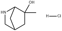 2-Azabicyclo[2.2.1]heptan-6-ol, 6-methyl-, hydrochloride (1:1) Structure