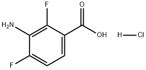 Benzoic acid, 3-amino-2,4-difluoro-, hydrochloride (1:1) Struktur
