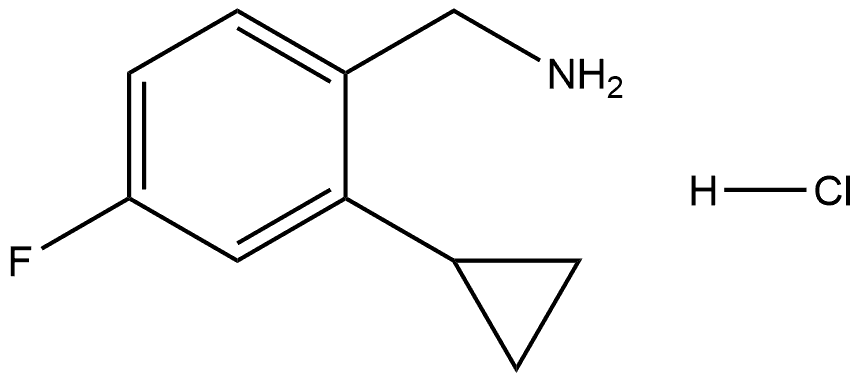 (2-Cyclopropyl-4-fluorophenyl)methanamine hydrochloride Structure