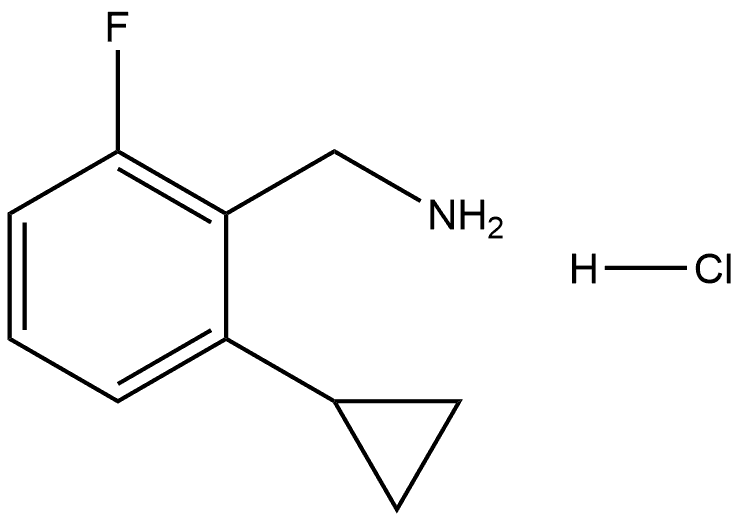 Benzenemethanamine, 2-cyclopropyl-6-fluoro-, hydrochloride (1:1) 化学構造式