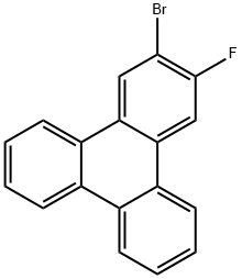 2-bromo-3-fluorotriphenylene Struktur