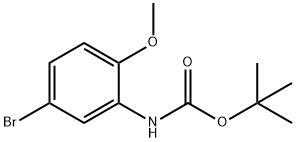 (5-溴-2-甲氧基苯基)氨基甲酸叔丁酯, 262433-22-7, 结构式