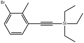 Benzene, 1-bromo-2-methyl-3-[2-(triethylsilyl)ethynyl]- Structure