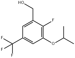 Benzenemethanol, 2-fluoro-3-(1-methylethoxy)-5-(trifluoromethyl)- Struktur