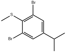 Benzene, 1,3-dibromo-5-(1-methylethyl)-2-(methylthio)- Structure