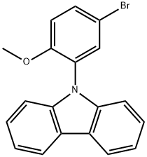 9H-Carbazole, 9-(5-bromo-2-methoxyphenyl)- 结构式