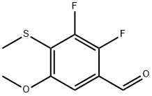 Benzaldehyde, 2,3-difluoro-5-methoxy-4-(methylthio)- Structure