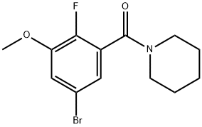 Methanone, (5-bromo-2-fluoro-3-methoxyphenyl)-1-piperidinyl- 结构式