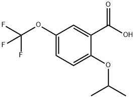 Benzoic acid, 2-(1-methylethoxy)-5-(trifluoromethoxy)- 结构式