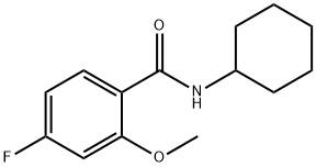 Benzamide, N-cyclohexyl-4-fluoro-2-methoxy- Struktur