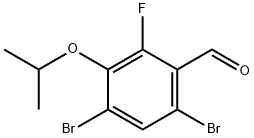 Benzaldehyde, 4,6-dibromo-2-fluoro-3-(1-methylethoxy)- 结构式