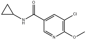 3-Pyridinecarboxamide, 5-chloro-N-cyclopropyl-6-methoxy-,2624417-68-9,结构式