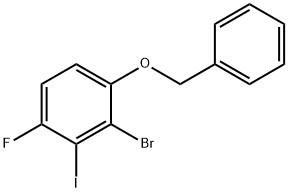 Benzene, 2-bromo-4-fluoro-3-iodo-1-(phenylmethoxy)-,2624417-71-4,结构式