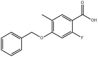 Benzoic acid, 2-fluoro-5-methyl-4-(phenylmethoxy)- 结构式