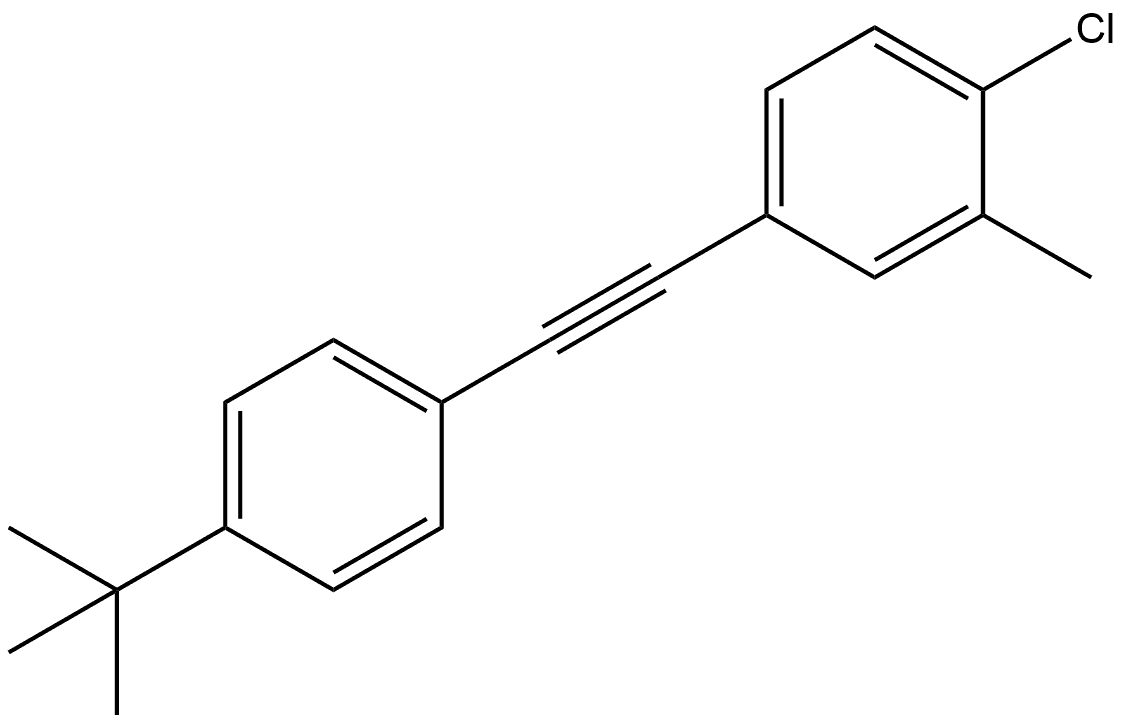 1-Chloro-4-[2-[4-(1,1-dimethylethyl)phenyl]ethynyl]-2-methylbenzene Structure