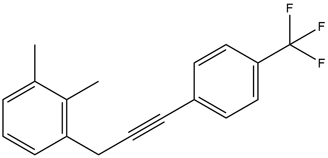 1,2-Dimethyl-3-[3-[4-(trifluoromethyl)phenyl]-2-propyn-1-yl]benzene Structure