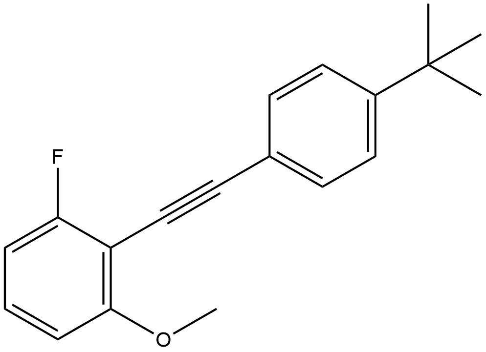 2-[2-[4-(1,1-Dimethylethyl)phenyl]ethynyl]-1-fluoro-3-methoxybenzene 结构式