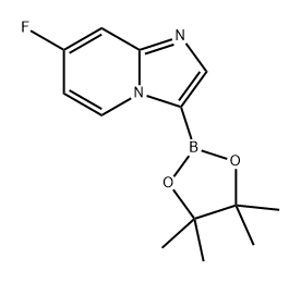 Imidazo[1,2-a]pyridine, 7-fluoro-3-(4,4,5,5-tetramethyl-1,3,2-dioxaborolan-2-yl)- 化学構造式