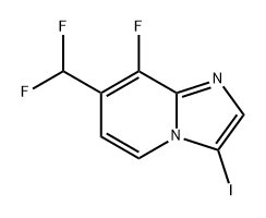 Imidazo[1,2-a]pyridine, 7-(difluoromethyl)-8-fluoro-3-iodo- Structure