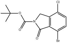 2H-Isoindole-2-carboxylic acid, 7-bromo-4-chloro-1,3-dihydro-1-oxo-, 1,1-dimethylethyl ester Struktur