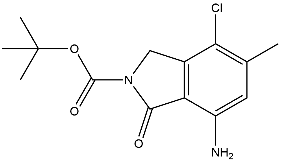 tert-Butyl 7-amino-4-chloro-5-methyl-1-oxoisoindoline-2-carboxylate Struktur