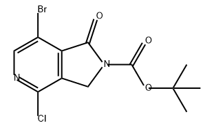 7-溴-4-氯-1-氧-1,3-二氢-2H-吡咯并[3,4-C]吡啶-2-羧酸叔丁酯, 2628352-56-5, 结构式