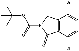2H-Isoindole-2-carboxylic acid, 4-bromo-7-chloro-1,3-dihydro-1-oxo-, 1,1-dimethylethyl ester Structure