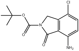 7-氨基-4-氯-1-氧代异吲哚啉-2-羧酸叔丁酯 结构式