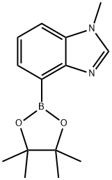 1-甲基-4-(4,4,5,5-四甲基-1,3,2-二氧硼杂环戊烷-2-基)-1H-苯并[D]咪唑,2628353-74-0,结构式