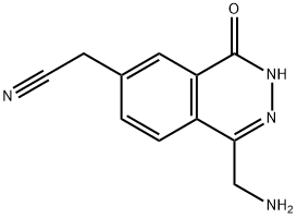 2-(1-(氨基甲基)-4-氧代-3,4-二氢酞嗪-6-基)乙腈,2629315-87-1,结构式
