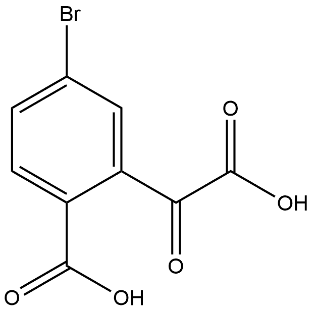 Benzeneacetic acid, 5-bromo-2-carboxy-α-oxo- Structure