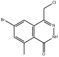 1(2H)-Phthalazinone, 6-bromo-4-(chloromethyl)-8-methyl- Structure