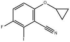 Benzonitrile, 6-(cyclopropyloxy)-3-fluoro-2-iodo- Structure