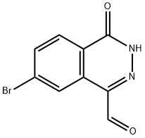 7-溴-4-氧代-3,4-二氢酞嗪-1-甲醛,2629322-48-9,结构式