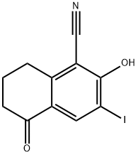 1-Naphthalenecarbonitrile, 5,6,7,8-tetrahydro-2-hydroxy-3-iodo-5-oxo- Structure