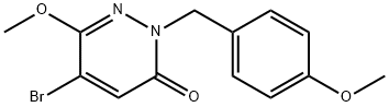 3(2H)-Pyridazinone, 5-bromo-6-methoxy-2-[(4-methoxyphenyl)methyl]- Structure